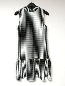 Abercrombie & Fitch Striped Shift Dress Navy Size M UK 10/12 rrp £58 DH002 HH 14
