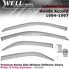 WELLvisors For Honda Accord Sedan 94-97 4D Clip on Deflectors Windowow Visors