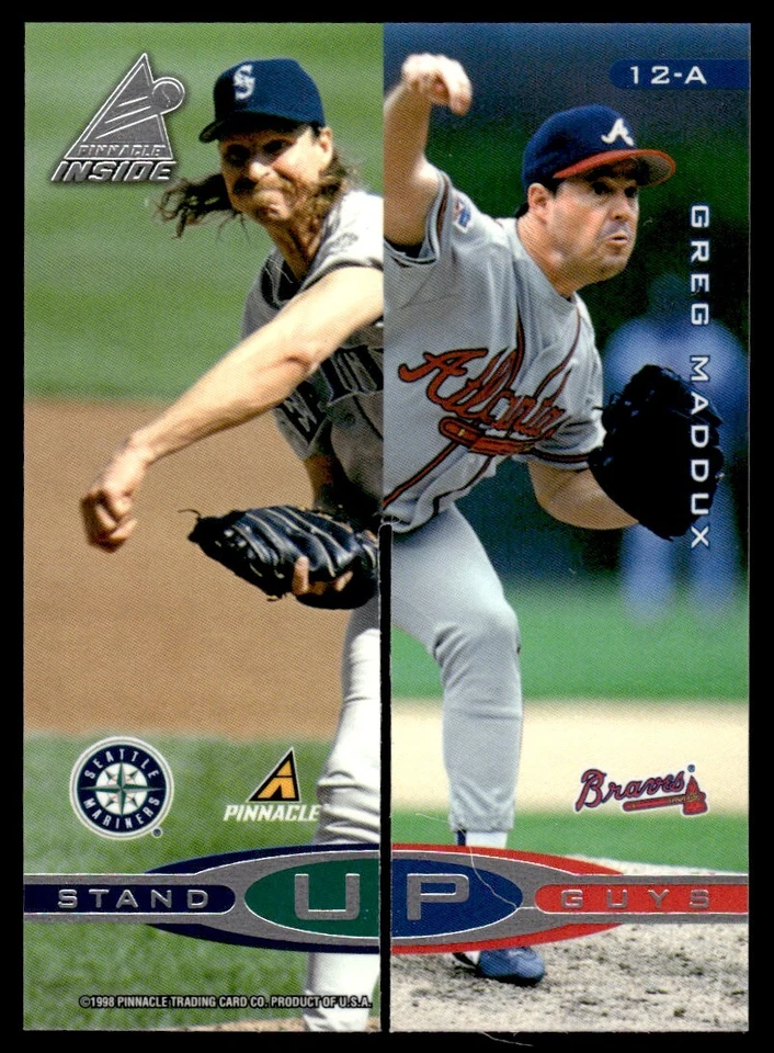 1998 Pinnacle Inside Stand Up Guys Roger Clemens/Greg Maddux - Image 1 of 2