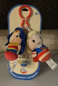 Hallmark Itty Bitty Clippys Plush Wonder Woman Supergirl DC Super Hero Girl Clip - Picture 1 of 4