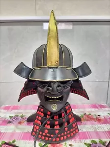 Japanese Samurai Armor Helmet Real Person Helmet and Visor Wearable - Picture 1 of 3