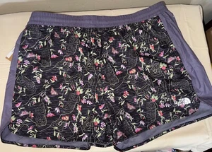 The North Face Hydrenaline 2000 Women's Size 2X Floral Print Shorts Purple NWT - Picture 1 of 6