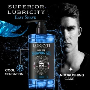 Lorenti Iceberg Shaving Gel 1000ml | Transparent | Pump Bottle | Nourishing Cool - Picture 1 of 6