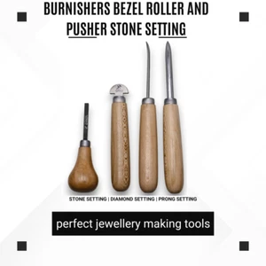Lünette Roller, Polierer, Krappenschieber für Schmuckherstellung Steinsetzwerkzeug Kit - Bild 1 von 6