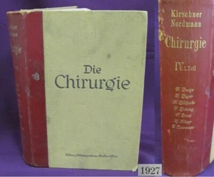 ANTIQUE 1927 GERMAN MEDICAL HARDCOVER BOOK – SURGERY vol IV - Picture 1 of 14