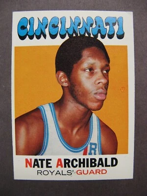 1971-72 Topps Basketball Rookie Card # 29 Nate Archibald, Excellent + Condition - Image 1 of 2