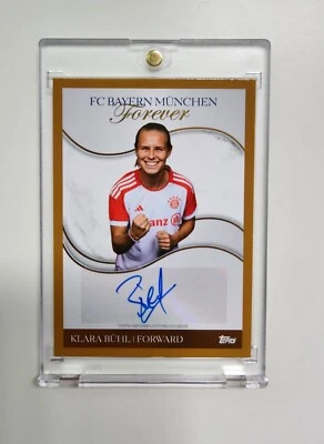 2023-24 Topps FC Bayern Munich Forever Set klara buhl gold autograph #/50 - Image 1 of 2