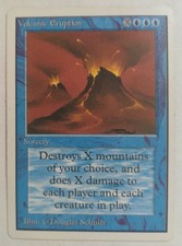 Volcanic Eruption Unlimited Edition Magic the Gathering mtg BLUE LIGHT PLAY