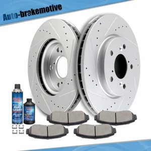 FRONT BRAKE ROTORS AND CERAMIC PADS FITS FOR 2005-2010 HONDA ODYSSEY - Picture 1 of 9