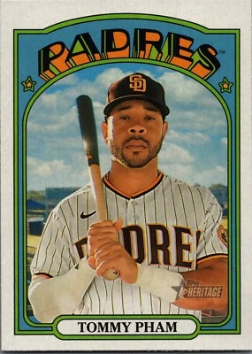Tommy Pham  2021 Topps Heritage #411 SP San Diego Padres - Image 1 of 2