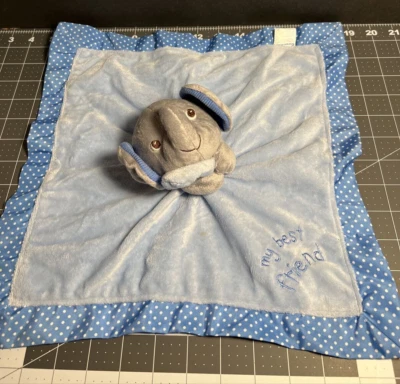 Manta de seguridad Garanimals Lovey gris elefante lunares dobladillo mi mejor amigo Foto 1 de 4