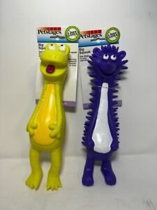 Lot of 2 - Petstages Latex Free Chew Dog Squeaky Toy, Assorted, Large