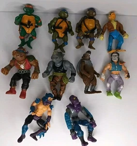 Teenage Mutant Ninja Turtles TMNT 1988 Vintage Playmates Lot Bundle x 10 - Picture 1 of 18