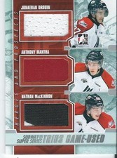2012-13 ITG Heroes and Prospects DROUIN MACKINNON MANTHA Trios Game Used #SST-05