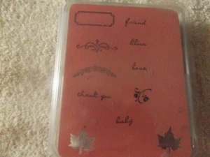 Stampin' Up! Auf Holz montierte Stempel bemerkenswerter 9-teiliger Satz 2006 - Bild 1 von 3