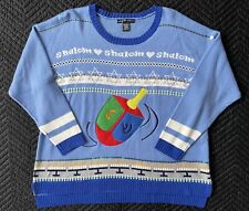Shalom Dreidel Hanukkah Celebration Sweater Women's Plus Size 3X