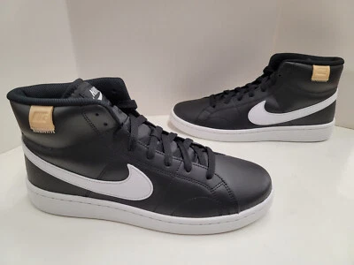 NIB MENS Nike COURT ROYALE 2 MID Basketball Sneakers Black White Onyx CQ9179 001 - Image 1 of 4