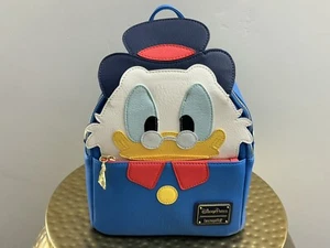 NEW Disney Parks Loungefly Uncle Scrooge McDuck Mini Backpack Faux Leather NWT - Picture 1 of 7
