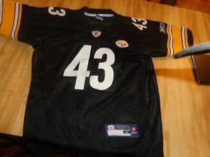Pittsburgh Steelers Jersey Troy Polamalu Reebok NFL Kids XL Sewn On #'s Vintage - Picture 1 of 7