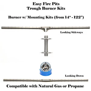 TB98K: 98” TROUGH BURNER & MOUNTING KIT (90 DEG FLAMES) - Picture 1 of 5