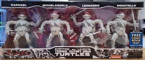 TMNT Elite Series PX B&W 4 Action Figures Set - FCBD 2021 - Ninja Turtles - Picture 1 of 6