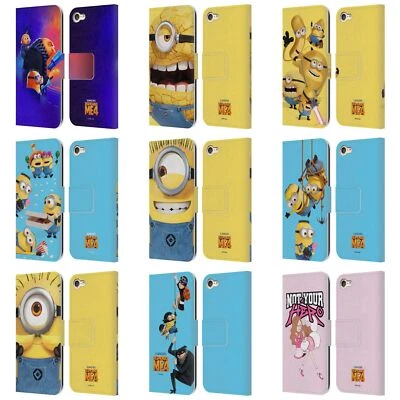 DESPICABLE ME 4 GRAPHICS LEATHER BOOK WALLET CASE COVER FOR APPLE iPOD TOUCH MP3 - Image 1 of 4