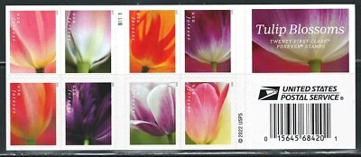 Mint US Tulip Blossoms Booklet Pane of 20 Forever Stamp Scott# 5767-5776 (MNH) - Image 1 of 2