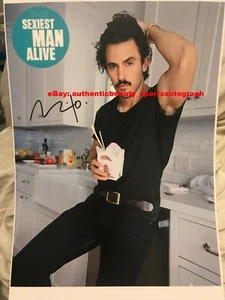 MILO VENTIMIGLIA SEXIEST MAN ALIVE ASIAN FOOD MODEL SIGNED POSTER 12x18 REPRINT - Picture 1 of 1