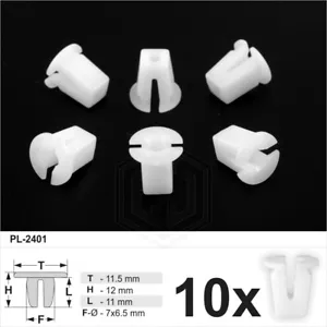 10x White Nylon Universal Expanding Nuts Locking Screw Grommets Fits VW & Audi - Picture 1 of 2