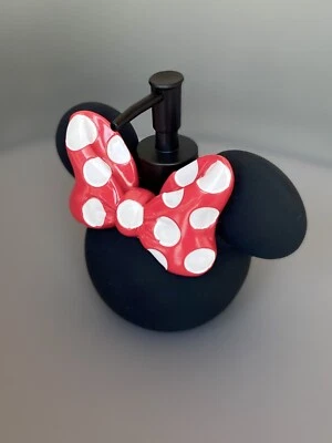 Minnie Mouse Soap Dispenser pump official DISNEY HOME Lotion/Soap matte black