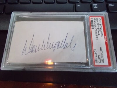 Don Drysdale Signed Cut Auto Psa/Dna Slabbed Legendary Dodger HOF 1964 - Image 1 of 2