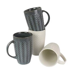 Gibson Home 22 Unzen Steinzeug Becher 4er Set - Bild 1 von 1