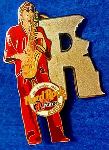 BOSTON EDGAR WINTER WHITE TRASH MUSICIAN SERIES LETTER R Hard Rock Cafe PIN - Picture 1 of 1