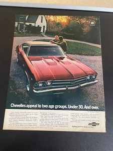 Chevrolet Chevelles appeal to two age groups Under 30 and over Magazine Ad - Picture 1 of 6