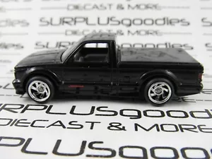 Hot Wheels 1:64 LOOSE Black 1991 GMC SYCLONE Pickup Custom Swap w/Real Riders C - Picture 1 of 9