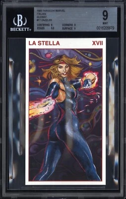 1995 Tarocchi Marvel Glossy 17 DAZZLER BGS 9 Pop3 Graded X-Men Tarot Card MCU SP - Image 1 of 2