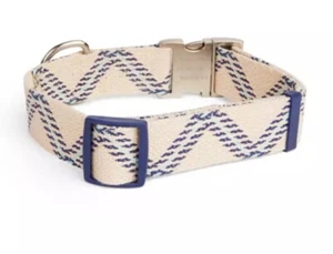 XXl Extra Large Youly The Avant Garde Zig Zag Dog Collar, Neck 27-38 Blue Cream - Picture 1 of 2