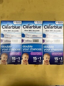 3 New Clearblue Advanced Digital - 15 Ovulation + 1 Pregnancy Each Exp. 11/2026 - Picture 1 of 1