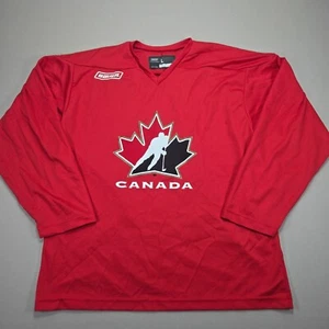 Bauer Hockey Jersey Team Canada Maple Leaf Graphic Red Long Sleeve Men's Size L - Picture 1 of 7