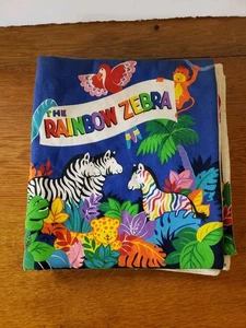 Vintage Soft Cloth Fabric Children's Book "The Rainbow Zebra" - Picture 1 of 4