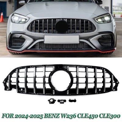For 2024 2025 Benz W236 CLE450 CLE300 Chrome+Black Front Bumper Grille Assembly Foto 1 de 4