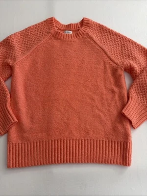 NWT J Crew Factory Salmon Orange Alpaca Wool Blend Sweater Women’s Size S - Image 1 of 4