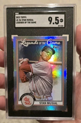 2023 TOPPS STAN MUSIAL(HOF) LEGENDS OF THE GAME #LG-26 SGC 9.5 MT+ CARDINALS  - Image 1 of 3