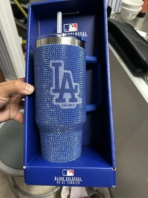 Los Angeles Dodgers Bling Colossal 40 Oz Tumbler Rhinestone Tumbler Brand New! - Image 1 of 3
