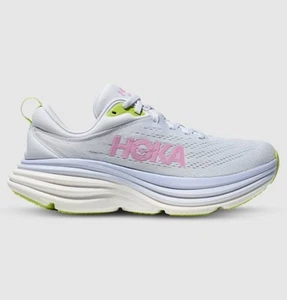 SALE | Hoka Bondi 8 Womens Running Shoes (B) (Sea Ice/Pink Twilight) - Picture 1 of 15