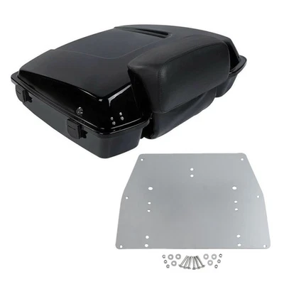 Placa base de almohadilla de maletero negra para Harley Touring Road King Glide 97-13 Foto 1 de 4