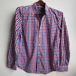 VINEYARD VINES CAMICIA UOMO MED PLAID ABBOTTONATA SLIM FIT BALENA 100% COTONE - Foto 1 di 8