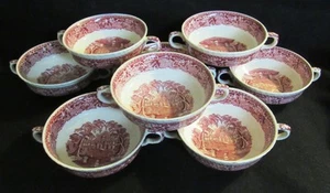 8 MASON'S PINK VISTA CREMA TAZAS SOPA SOLO SIN PLATILLOS - Imagen 1 de 3