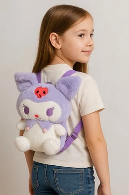 Mochila de Peluche Kuromi 9" Sanrio Púrpura Mini Bolso Lindo Regalo Kawaii NUEVO Foto 1 de 4