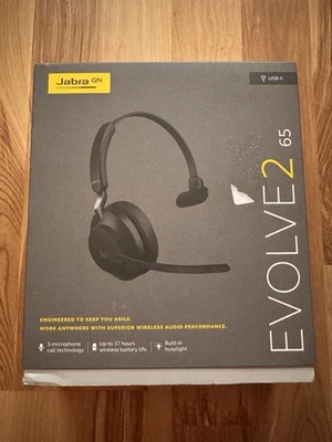 Auriculares Inalámbricos Mono Jabra Evolve2 65 MS Link390c USB-C (Negro) - Nuevos Caja Abierta Foto 1 de 4